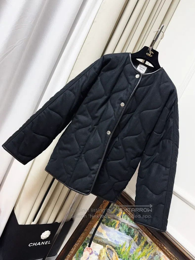 Hermes Hermes Black Diamond Quilted Single-breasted Loose Fit Bel Size XS / US 0-2 / IT 36-38 - 2 Thumbnail