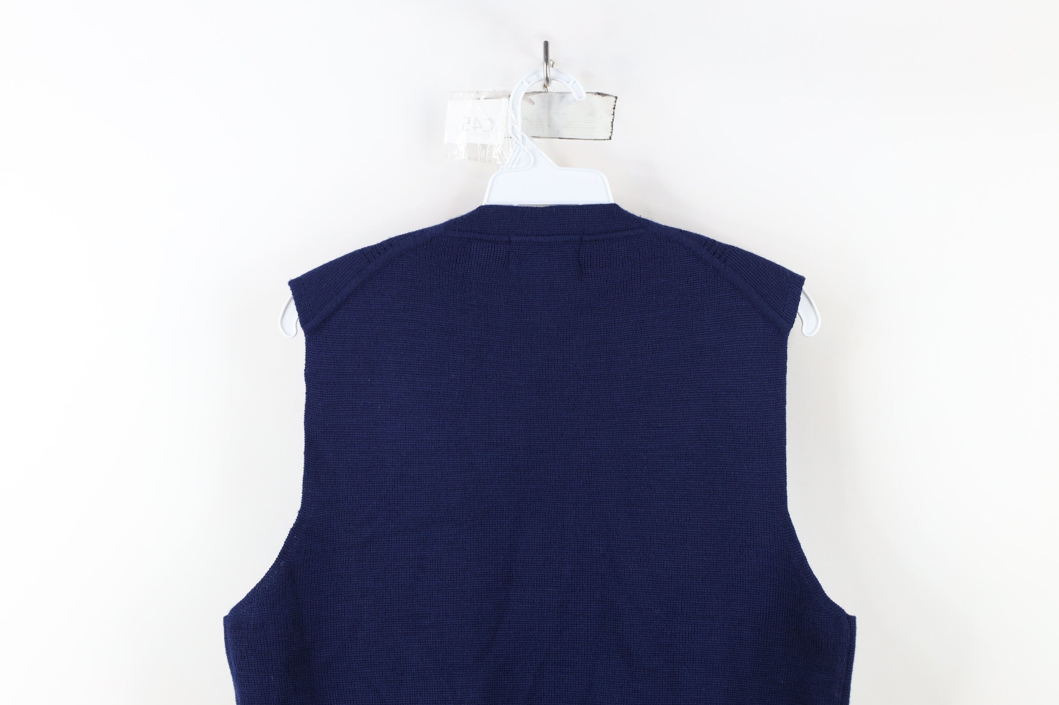 Vintage Vintage 60s Streetwear Ribbed Wool Blend Knit Sweater Vest Size US L / EU 52-54 / 3 - 9 Thumbnail