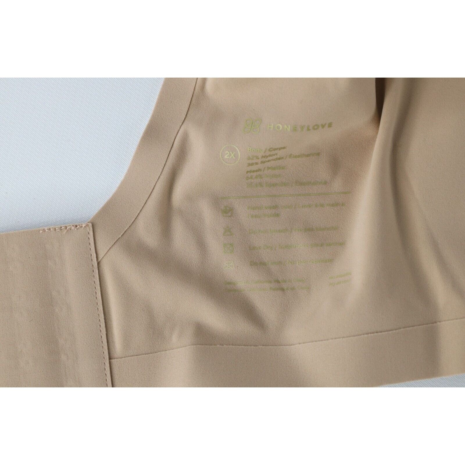 Vintage New Honeylove Crossover Wire Free Shapewear Bra Nude Size ONE SIZE - 6 Thumbnail
