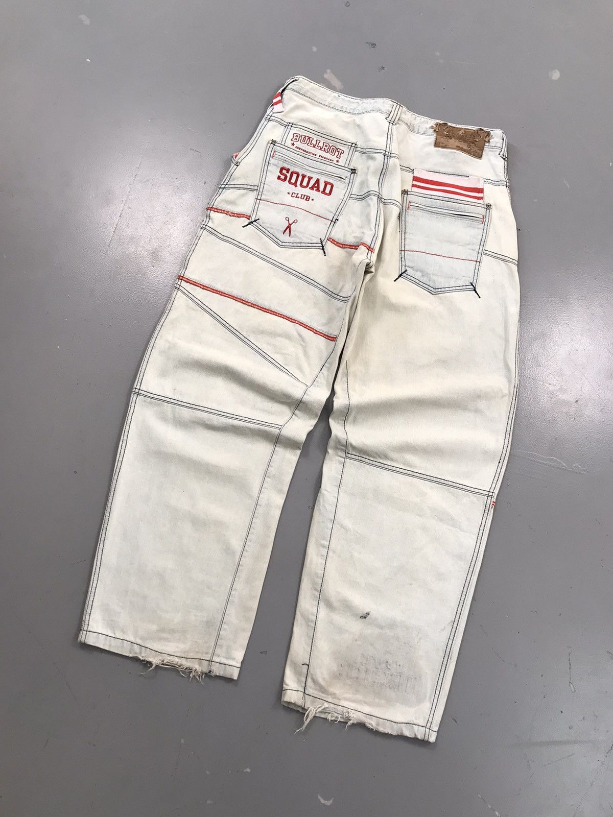 JNCO × Southpole × Vintage Rare vintage crazy pattern spellout embroidered denim Size US 37 - 2 Thumbnail