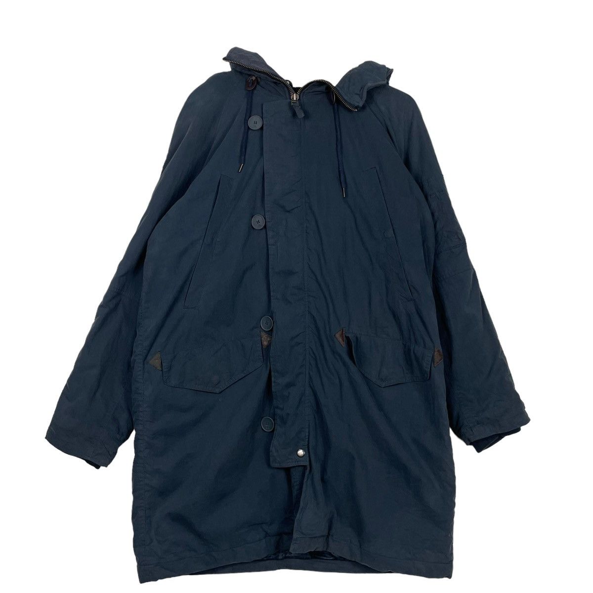 Quiksilver 💥QUIKSILVER NAVY BLUE HOODIE PARKA JACKET Size US L / EU 52-54 / 3 - 1 Thumbnail