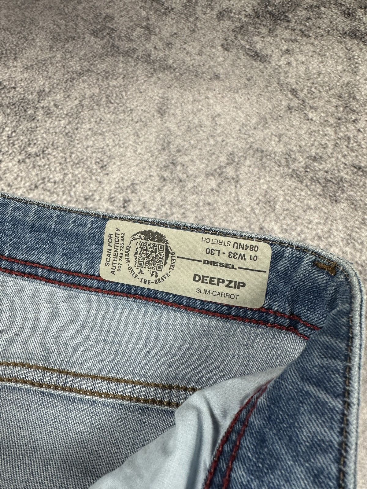 Diesel Vintage Diesel Logo Jeans Very Rare Denim USA Deepzip 33 Y2K Size US 33 - 7 Thumbnail