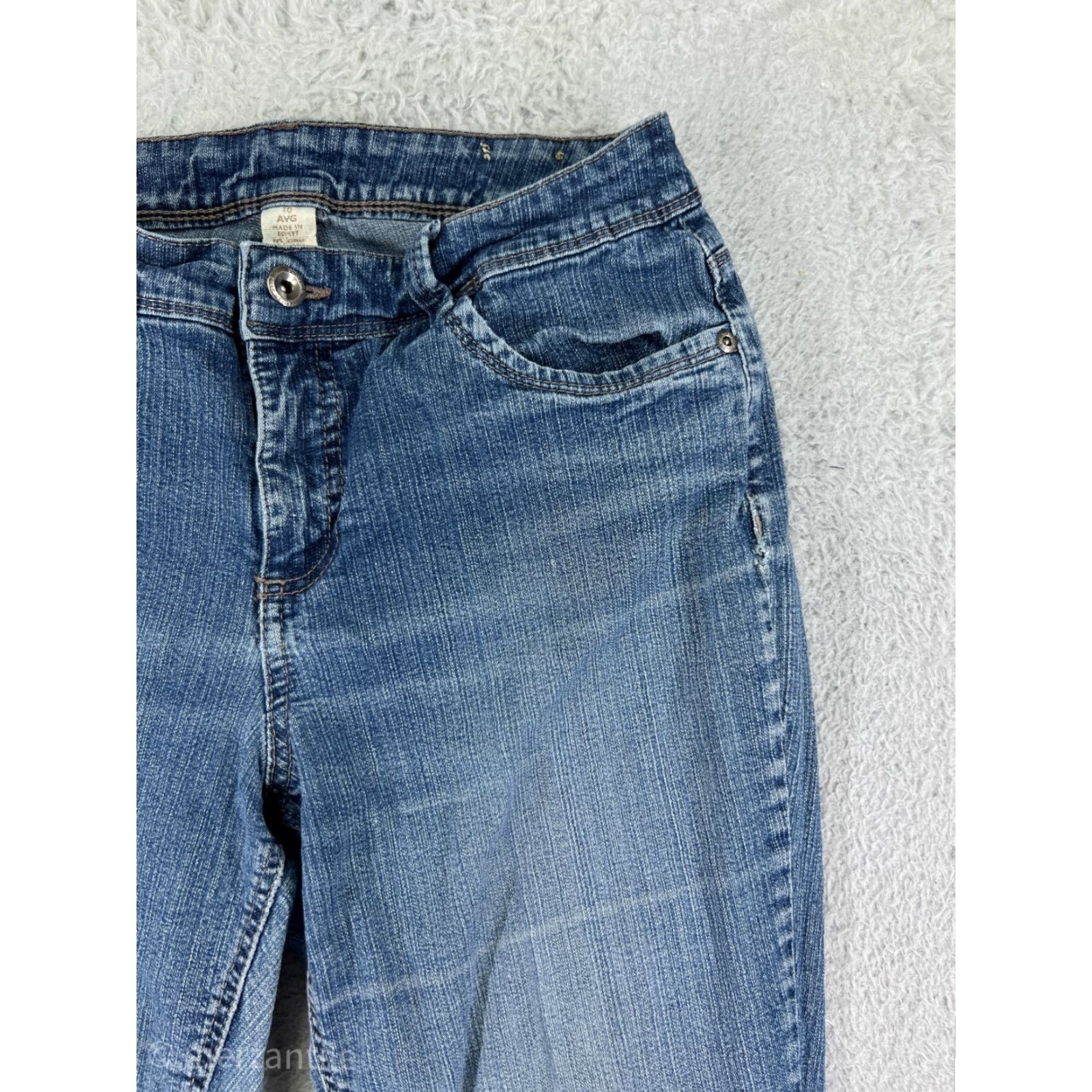 Vintage Sonoma Jeans Women 10 Blue Denim Bootcut Medium Wash Cotton Blend Stretch Shirt? Size 32" / US 10 / IT 46 - 7 Thumbnail