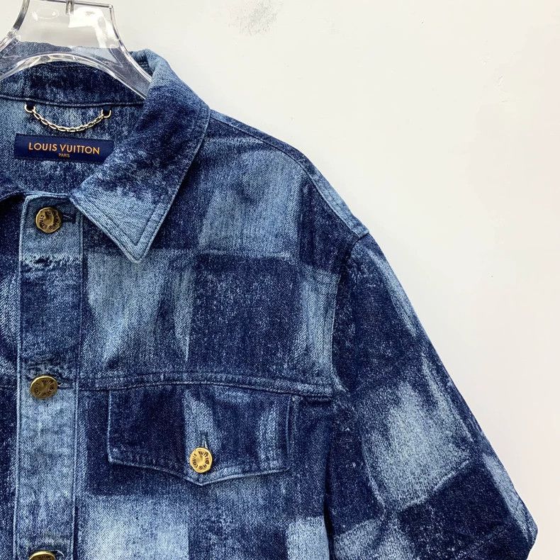 Louis Vuitton Louis Vuitton Blue checkerboard cotton lapel single-breast Size US S / EU 44-46 / 1 - 3 Thumbnail