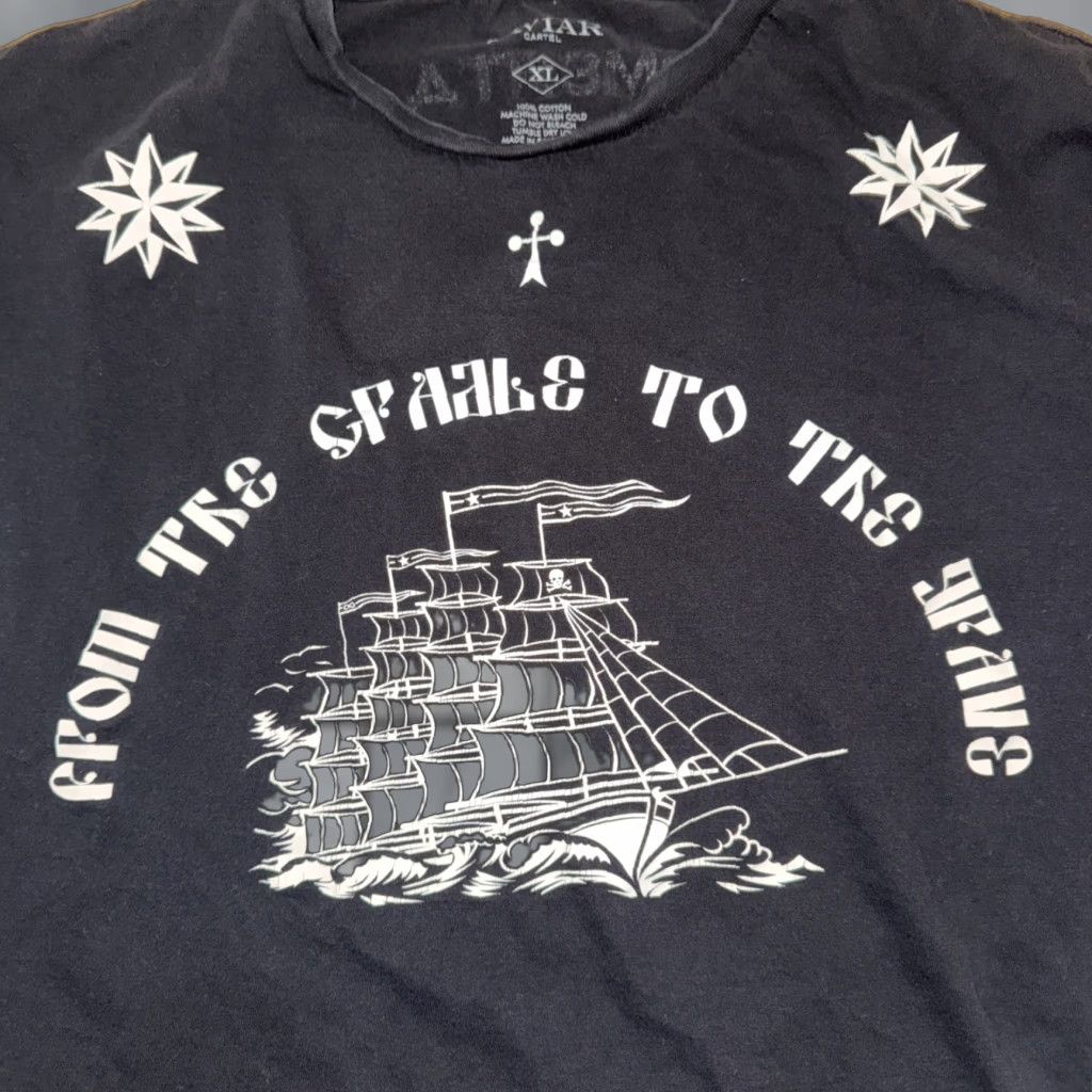 Crooks & Castles VINTAGE Crooks & Castles Cavier Cartel From the Cradle to the Grave Long Sleeve Shirt XL Black Crew Neck Mens Size US XL / EU 56 / 4 - 1 Thumbnail