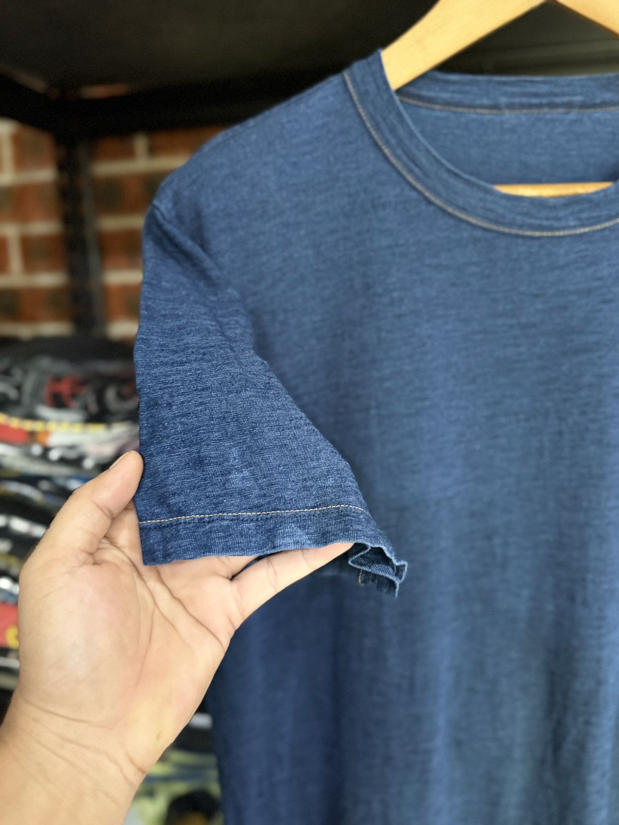 45rpm × Vintage Vintage 45rpm Pocket blank Blue Indigo Colour Japan Tee Size US M / EU 48-50 / 2 - 4 Thumbnail
