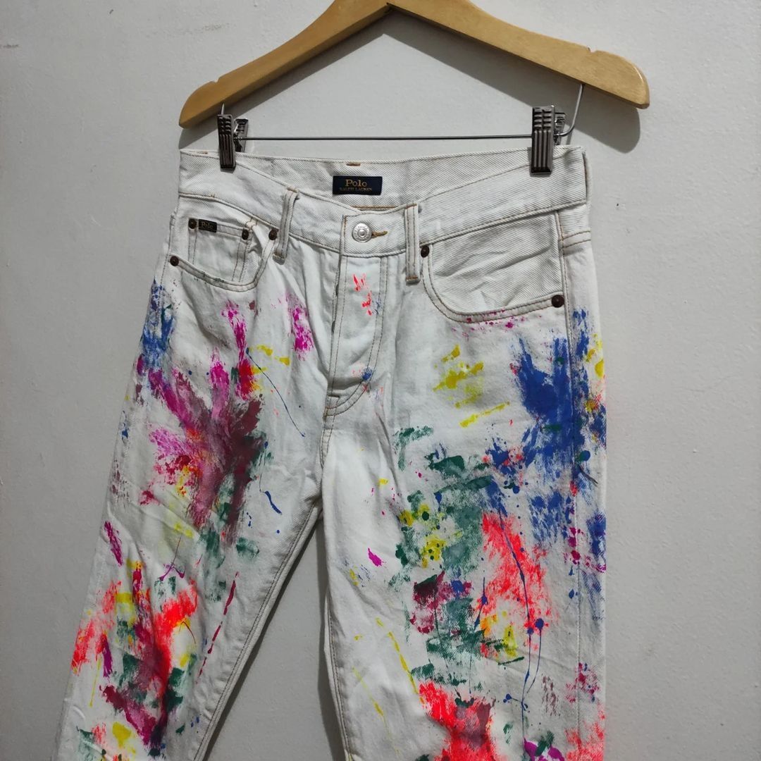 Polo Ralph Lauren Polo Ralph Lauren Paint Splatter Jeans Size 30 Size 30" / US 8 / IT 44 - 13 Thumbnail