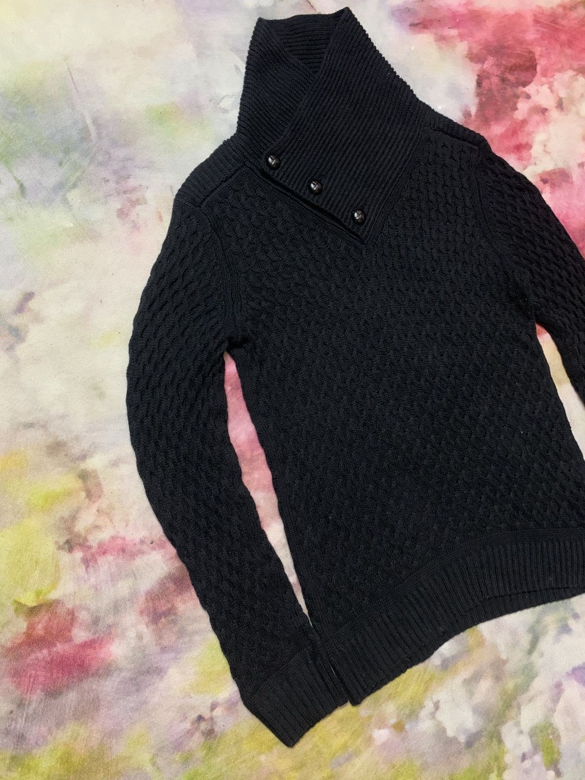 Armani Exchange Armani Exchange Cable Knit Avantgarde Black Size US M / EU 48-50 / 2 - 5 Thumbnail