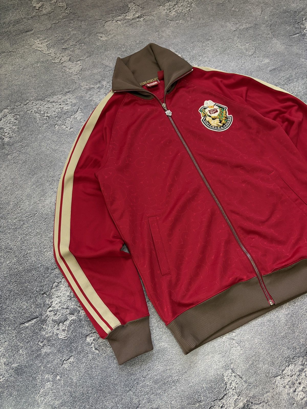 Onitsuka Tiger Vintage Onitsuka Tiger Track Jacket Red Patch Logo M/L Size US M / EU 48-50 / 2 - 9 Thumbnail