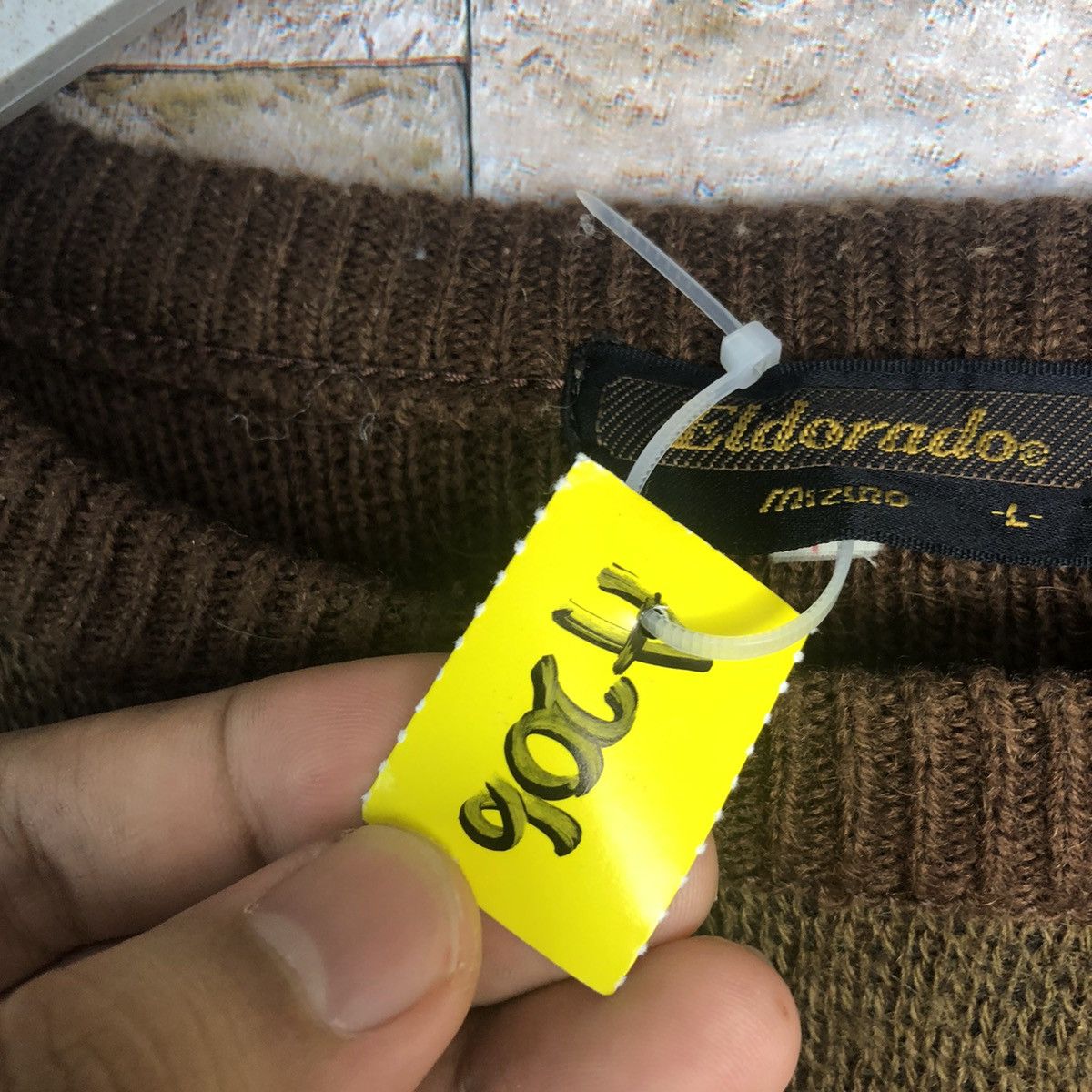 Homespun Knitwear × Japanese Brand Eldorada Brown vintage Knitwear #A206 Size US L / EU 52-54 / 3 - 9 Thumbnail