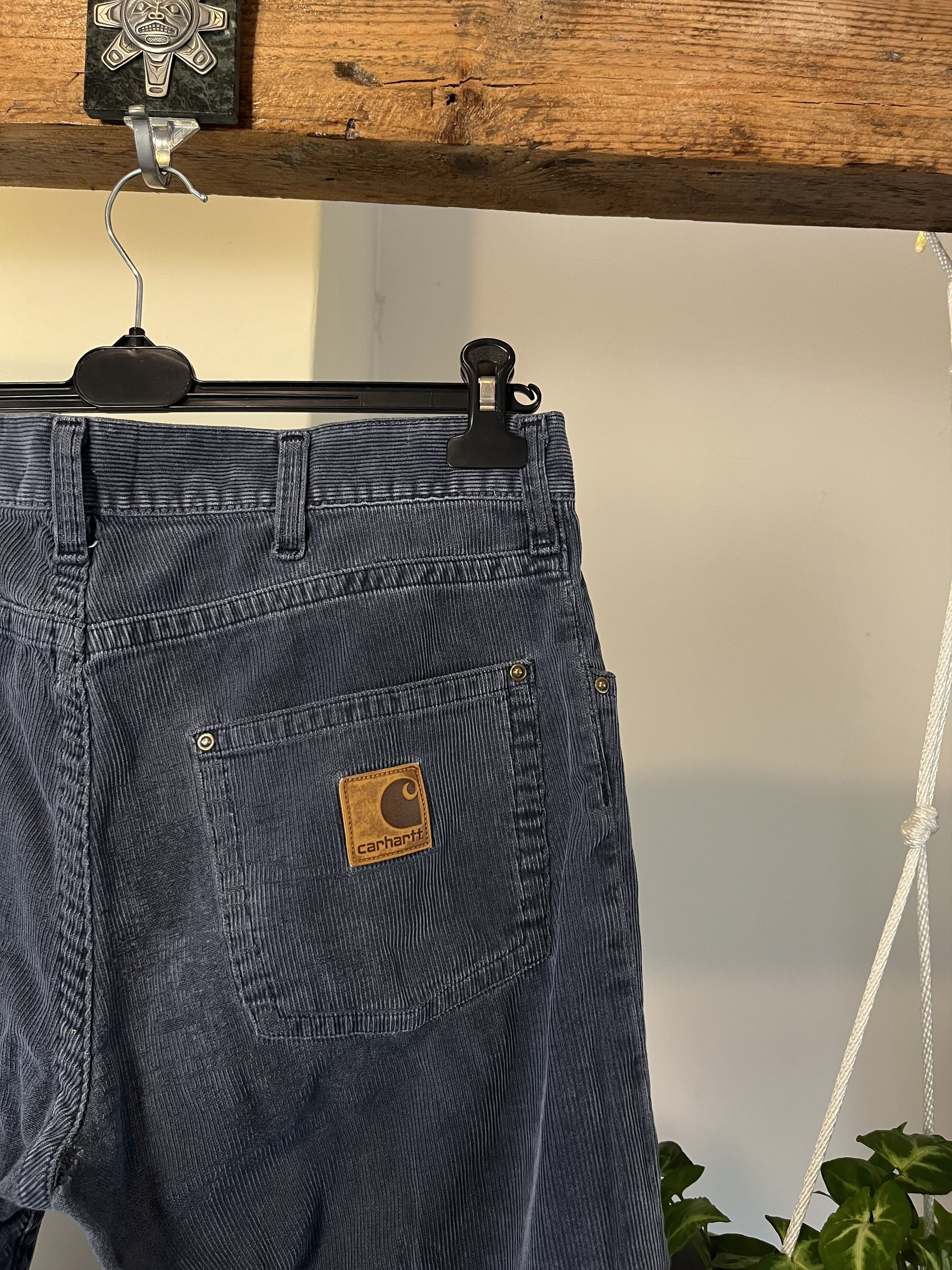Carhartt × Carhartt Wip × Vintage 90s Carhartt Corduroy Velvet Simple Pants 33x32 Size US 33 - 4 Thumbnail