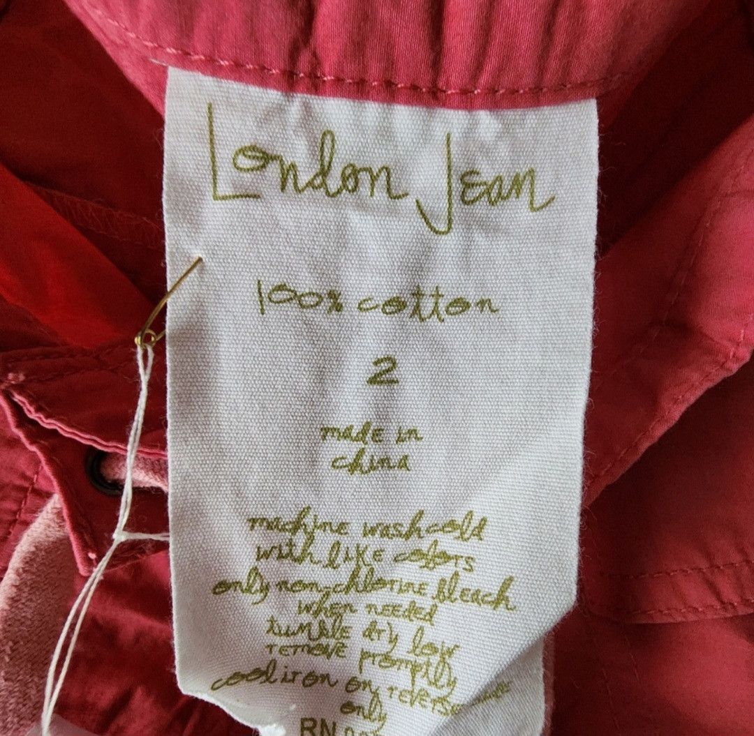 Other NWOT London Jean Punch Pink Shade Tie Shorts Size 2 Size 26" / US 2 / IT 38 - 4 Thumbnail