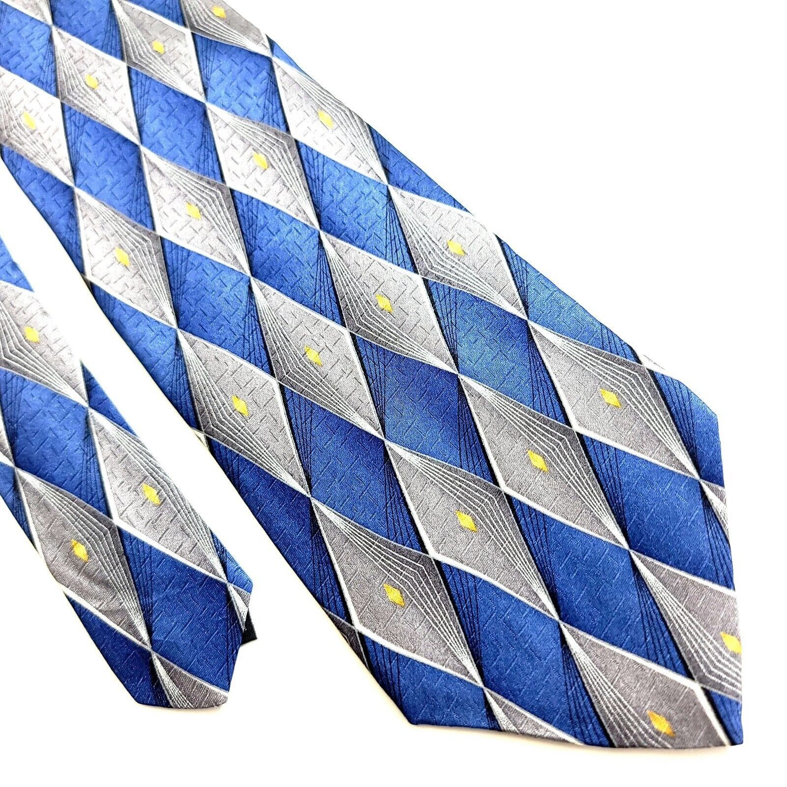 Arrow Arrow Blue Gray Geometric Jacquard Print Silk Tie Size ONE SIZE - 1 Thumbnail
