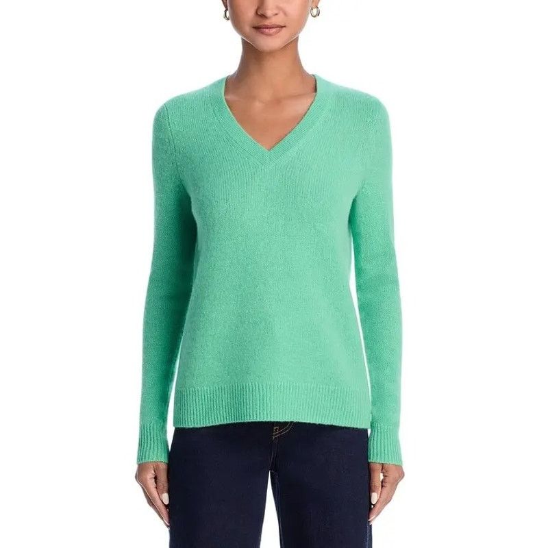 C by Bloomingdale's Women Cashmere V-neck Sweater Size M
