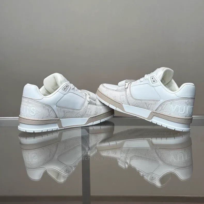 Louis Vuitton Louis Vuitton Trainer 25 New Beige Velcro shoes Size US 8 / EU 41 - 6 Thumbnail