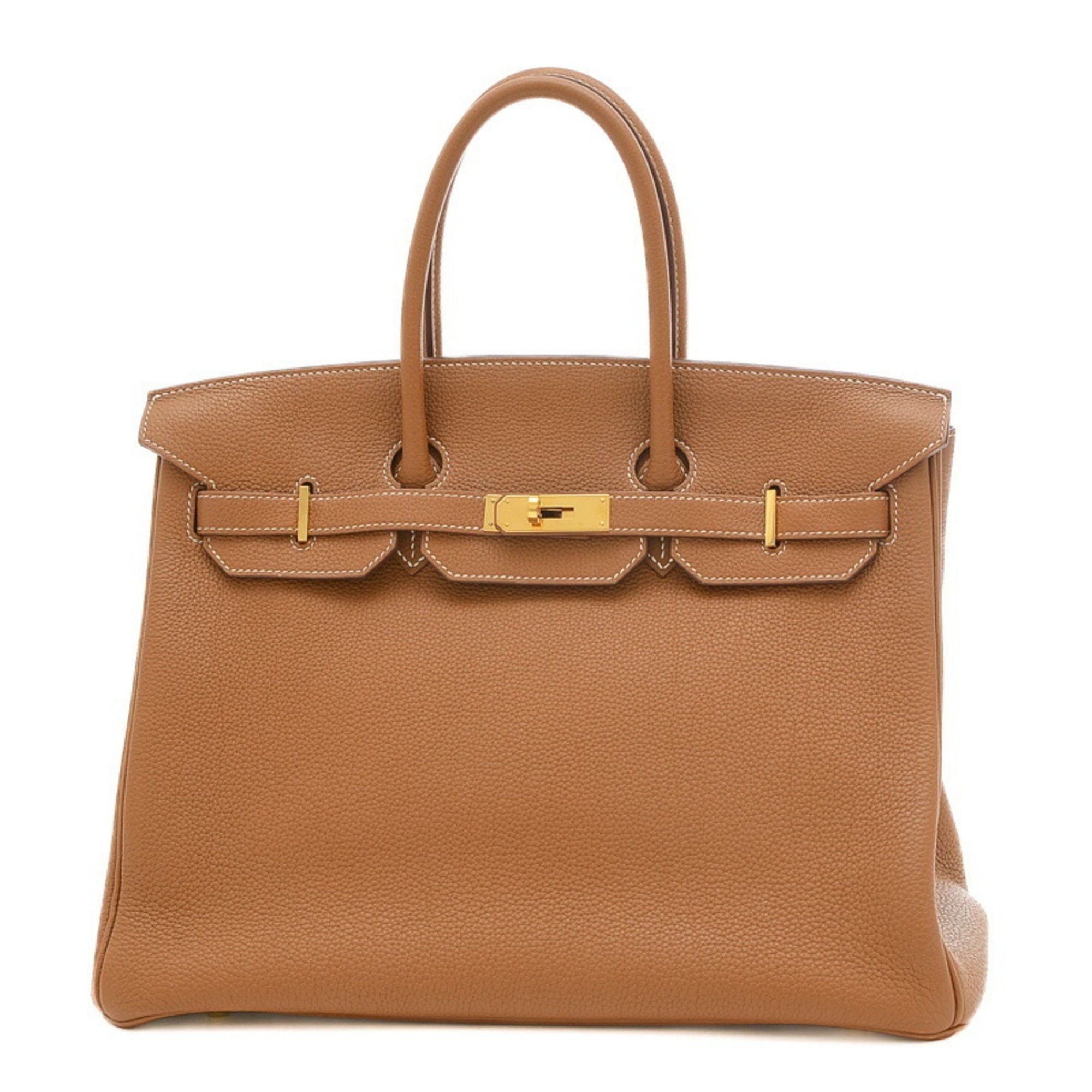 image of Hermes Birkin 35 Handbag Togo Gold C Stamp, Women's