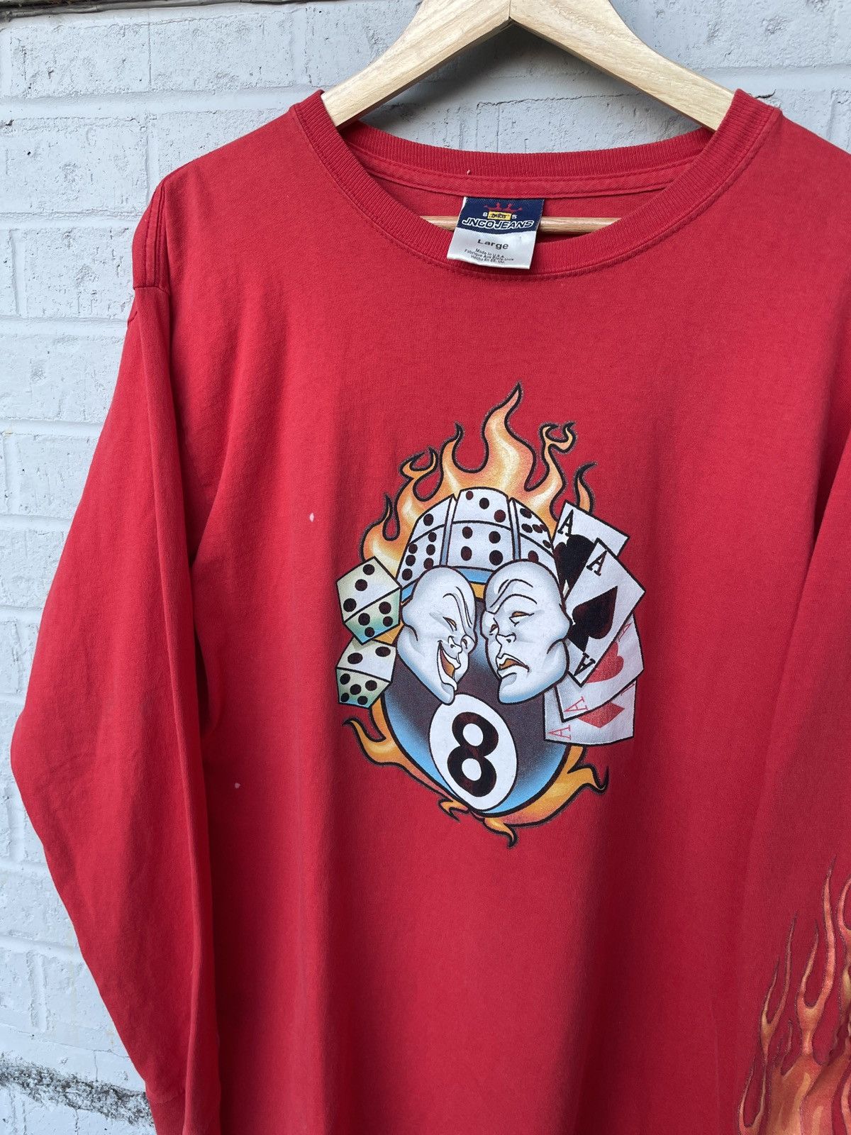 JNCO JNCO Flaming Long Sleeve Tshirt Size US L / EU 52-54 / 3 - 3 Thumbnail