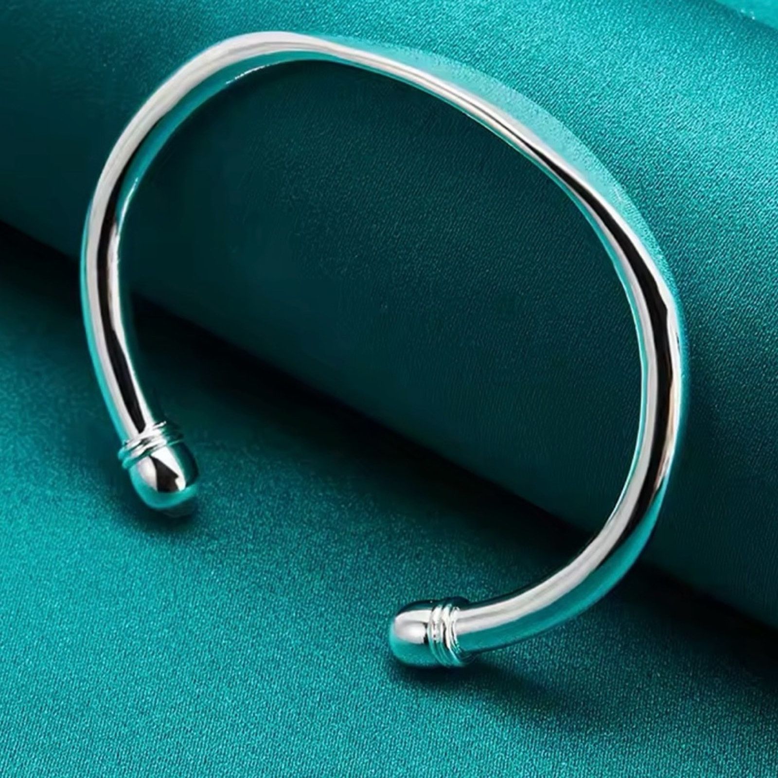 Other Sterling Silver Cuff Bangle Bracelet For Women Man Size ONE SIZE - 4 Thumbnail