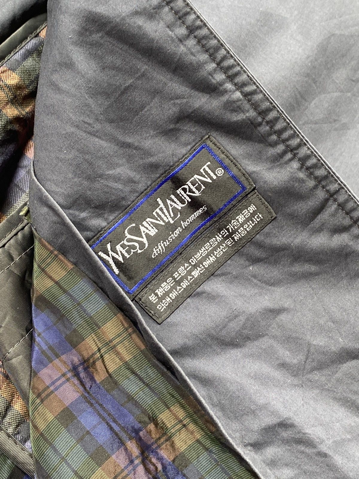 Yves Saint Laurent Vintage Yves Saint Laurent Diffusion Homme Trench Coat Size US XL / EU 56 / 4 - 9 Thumbnail
