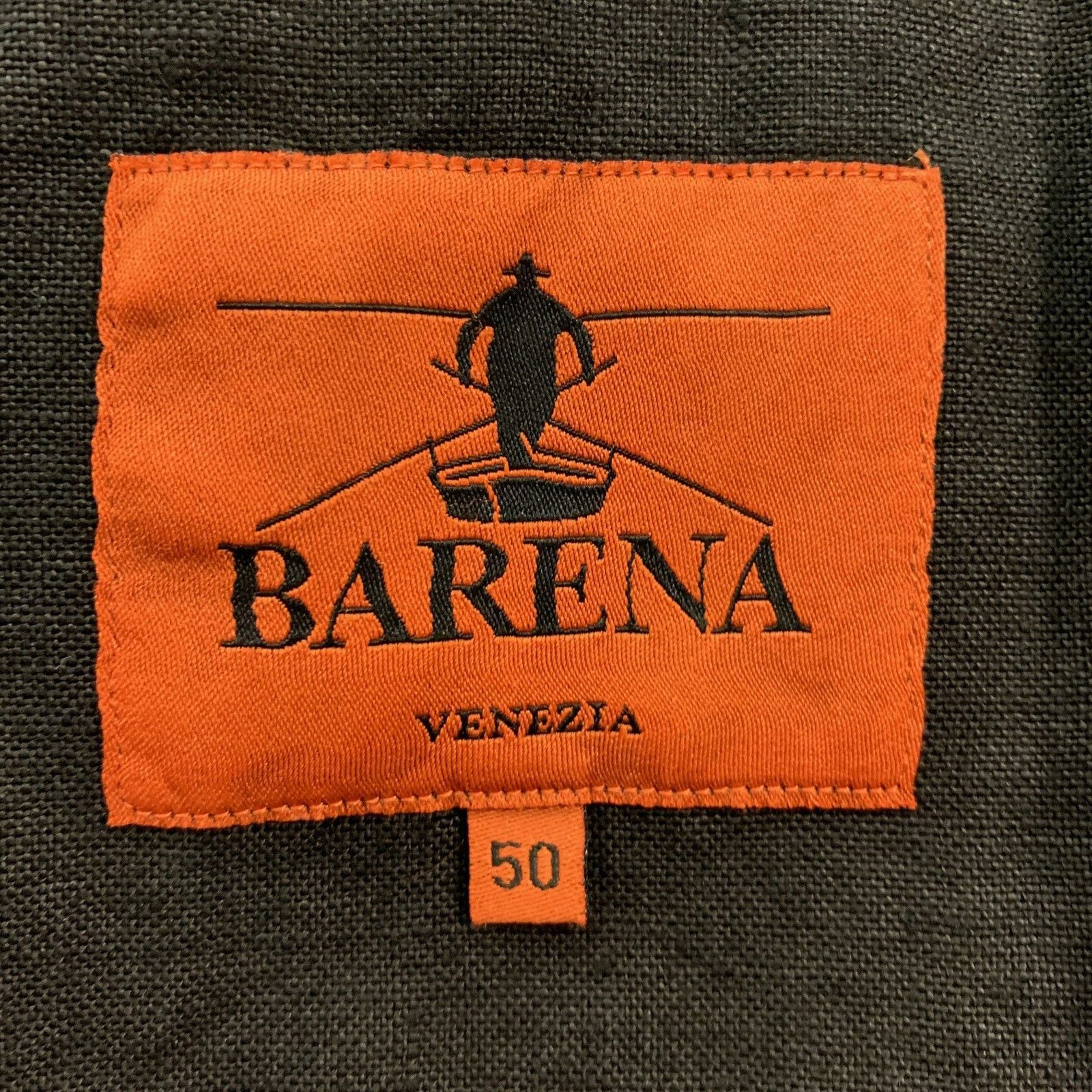 Barena BARENA Black Solid Linen Blend Shawl Collar Sport Coat Size 40R - 4 Thumbnail
