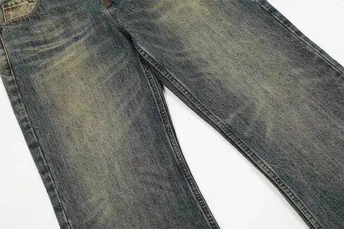 VIBE Men's trendy loose versatile retro washed flared jeans Size US 34 / EU 50 - 6 Thumbnail