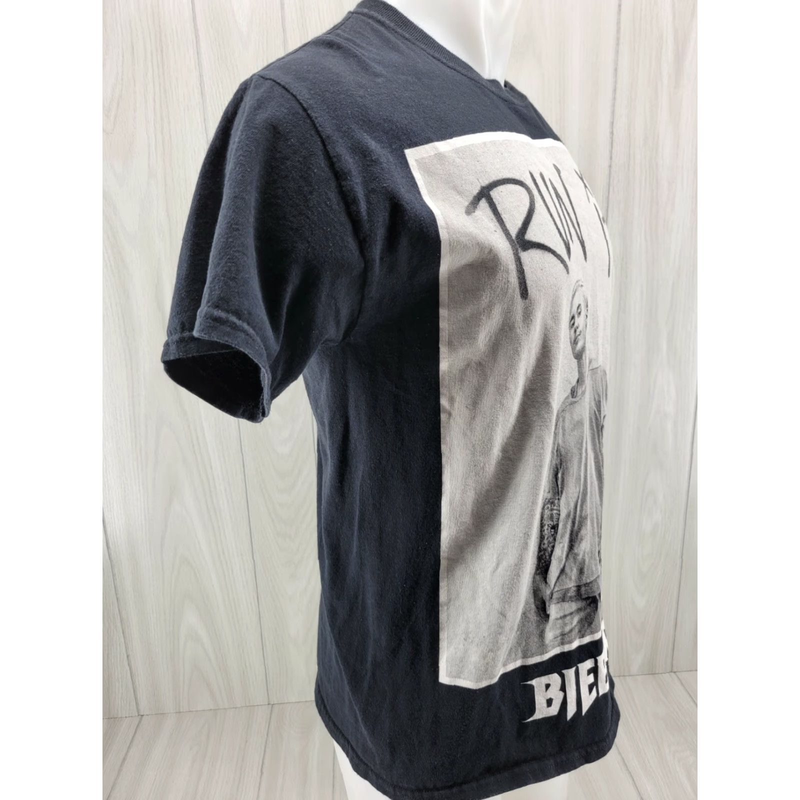 Vintage Justin Bieber Run It Image Black T Shirt Purpose Tour Merch Size Medium Men Graphic Tee Size US M / EU 48-50 / 2 - 4 Thumbnail