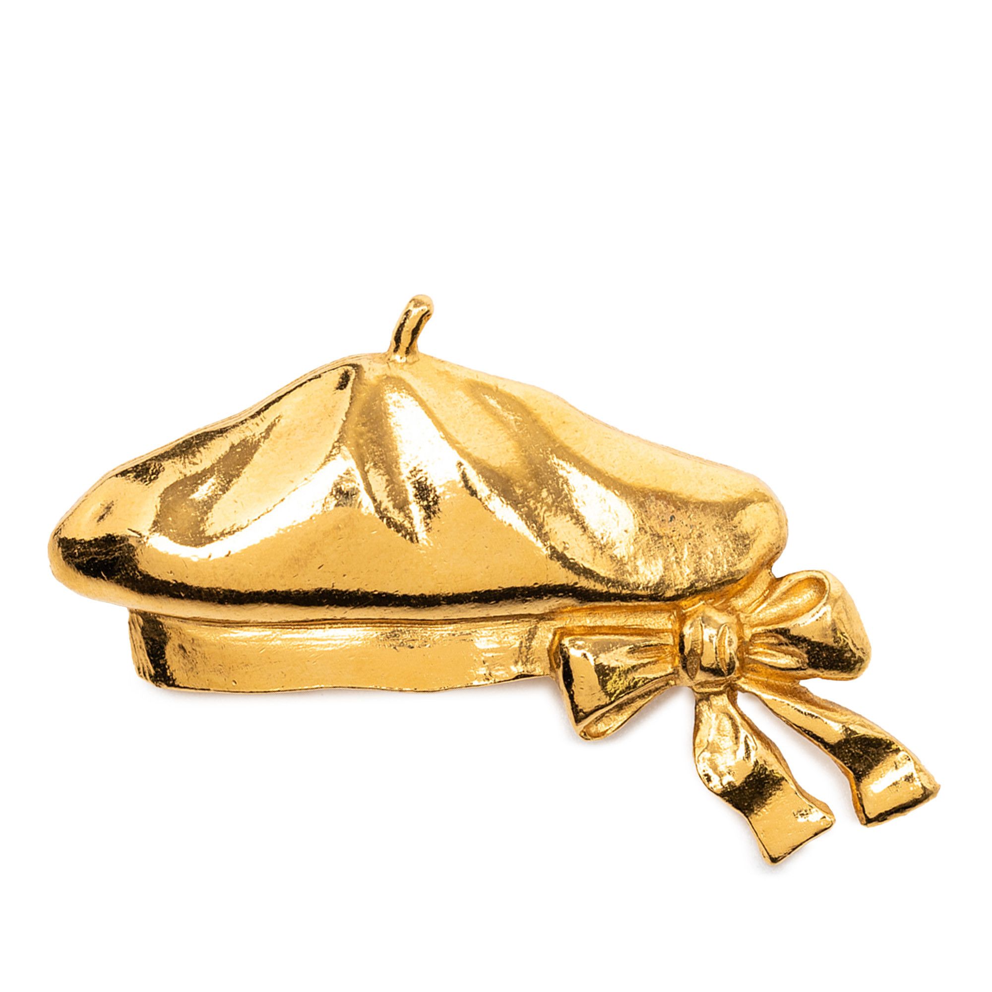 Chanel Chanel Gold Plated Beret Hat Brooch Size ONE SIZE - 1 Thumbnail