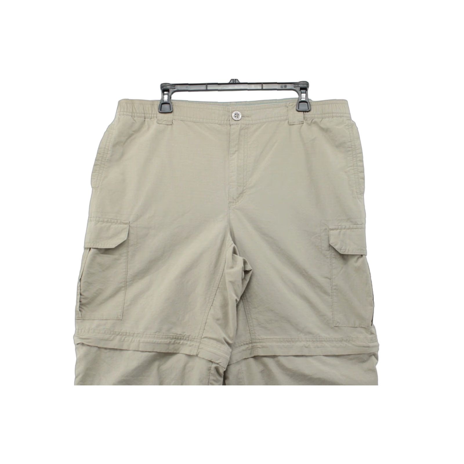 Vintage Columbia Pants Mens Large Khaki Tan Convertible Hiking Rip Stop Fishing Utility Pants Mens Regular Brown Beige Size US 33 - 1 Thumbnail