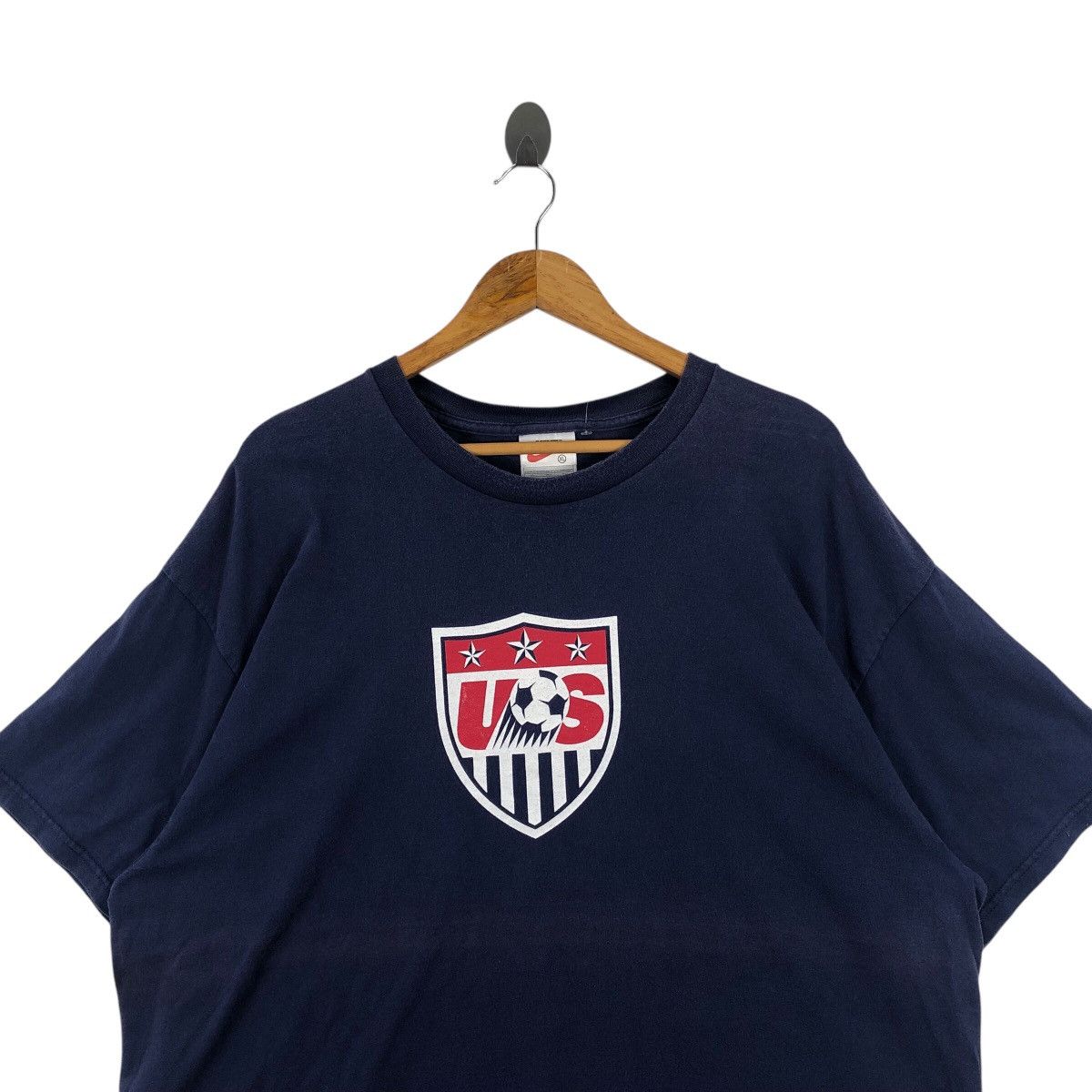 Nike × Vintage Vintage NIKE USA NATIONAL Team Swoosh Sportswear T-Shirt Size US XL / EU 56 / 4 - 3 Thumbnail