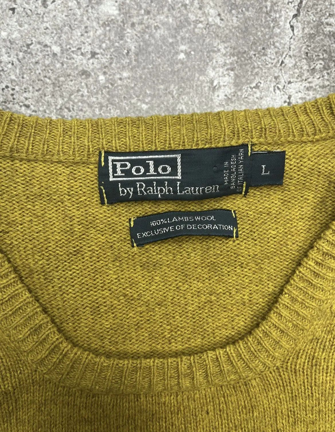 Polo Ralph Lauren Vintage Polo Ralph Lauren Mustard Yellow Sweater Size L Size US L / EU 52-54 / 3 - 3 Thumbnail