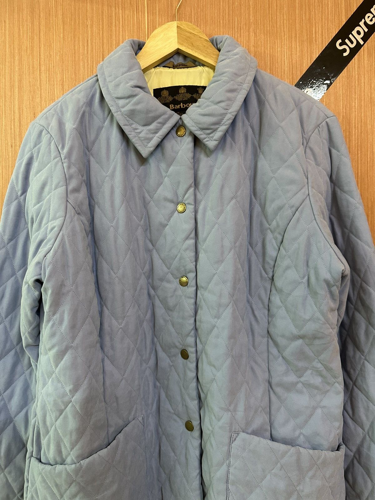 Barbour Authentic Barbour Blue Shaped Microfibre Quilt Jacket Size US M / EU 48-50 / 2 - 3 Thumbnail