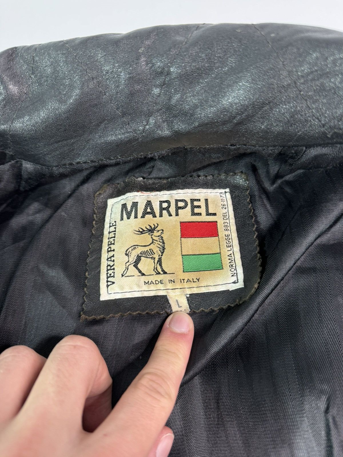 Other Vintage Made in Italy leather jacket boxy avant garde swag Size US L / EU 52-54 / 3 - 6 Thumbnail