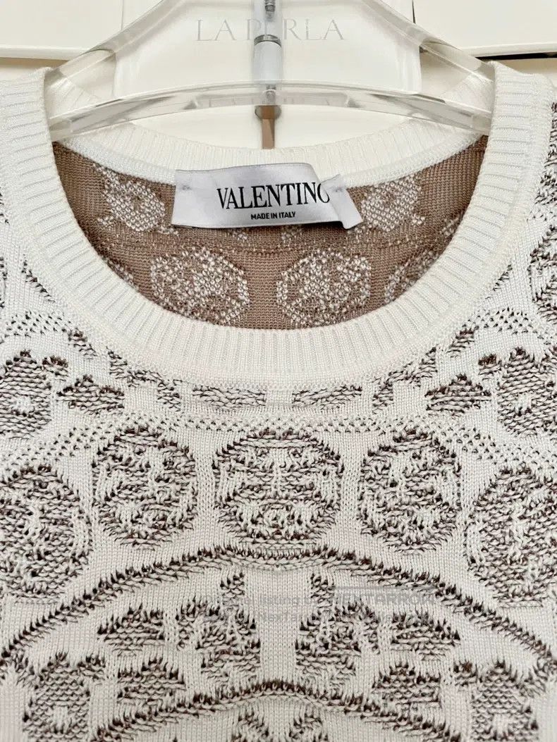 Valentino Valentino White embossed jacquard dress Size S / US 4 / IT 40 - 5 Thumbnail