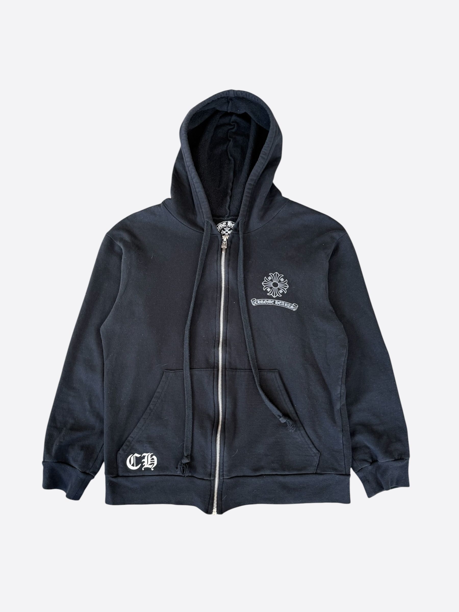 Chrome Hearts Chrome Hearts Deadly Doll Cross Scroll Logo Zip Up