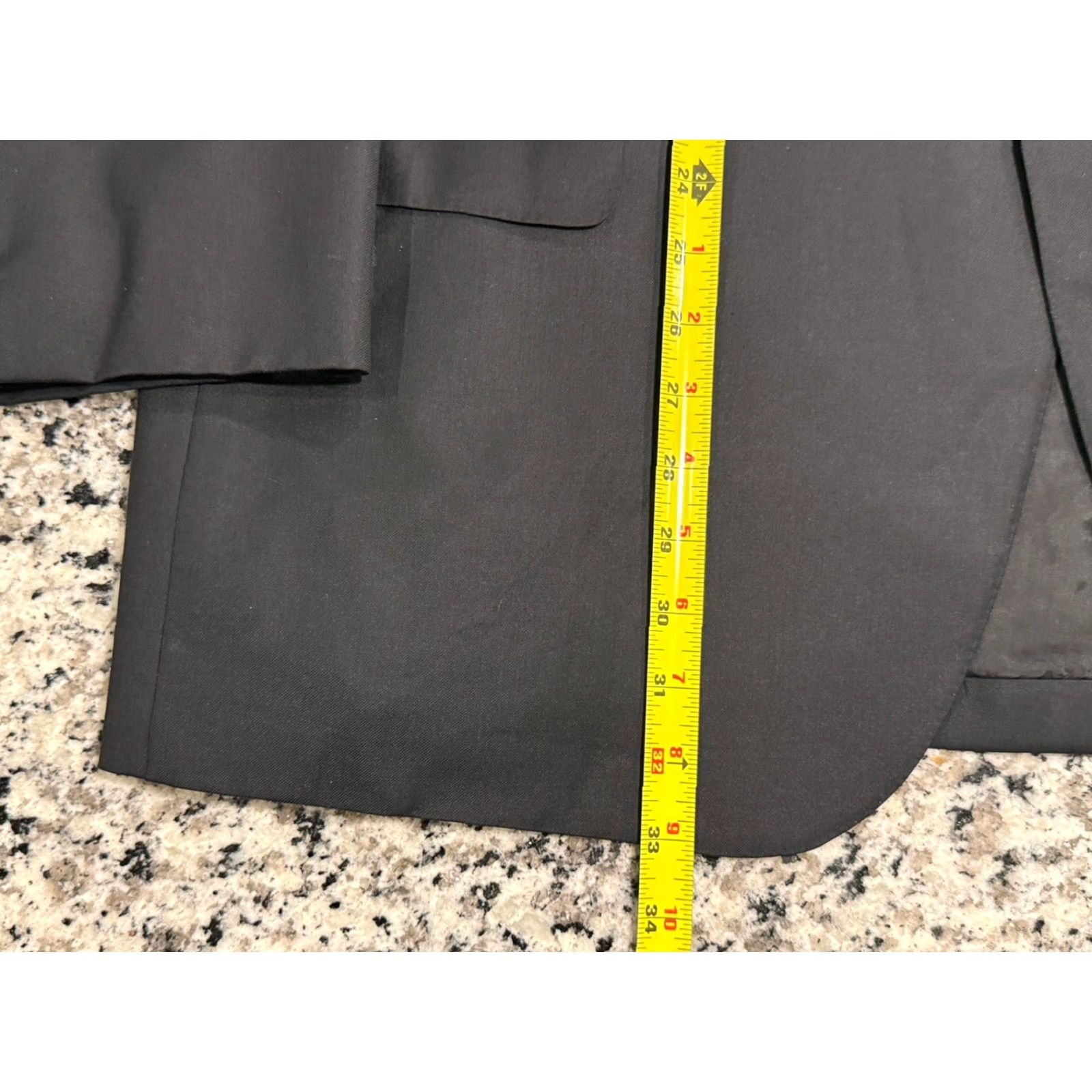Vintage Oxxford Clothes 48R 2-Piece Black Suit Super 100s Wool Classic Fit Mens Size 48R - 4 Thumbnail