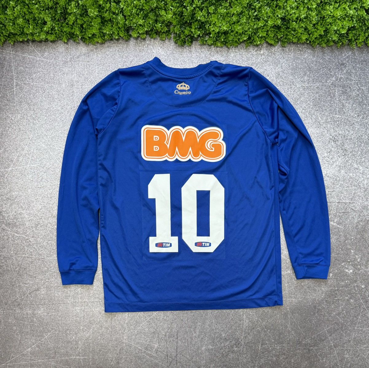 Vintage 2014 Cruzeiro Home Long Sleeve Jersey “10” Olympikus Brazil Size US M / EU 48-50 / 2 - 2 Thumbnail