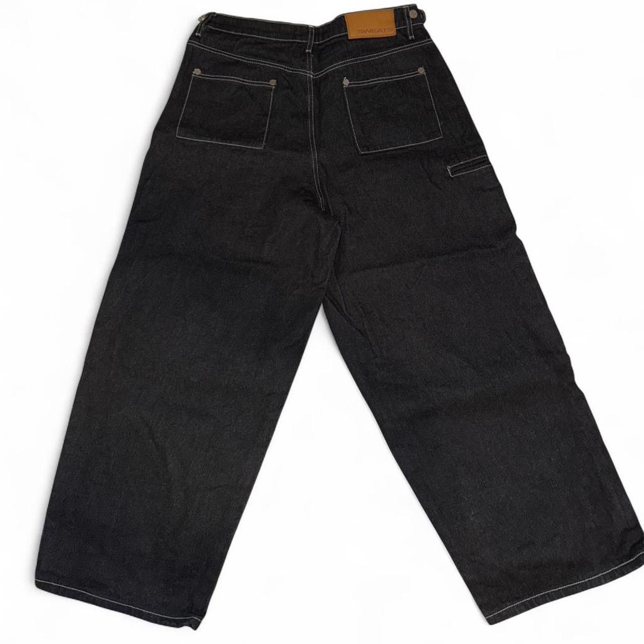 Other SWEATSCOLLECTIVE DENIM BAGGY JEANS BLACK SIZE L Size US 36 / EU 52 - 3 Thumbnail