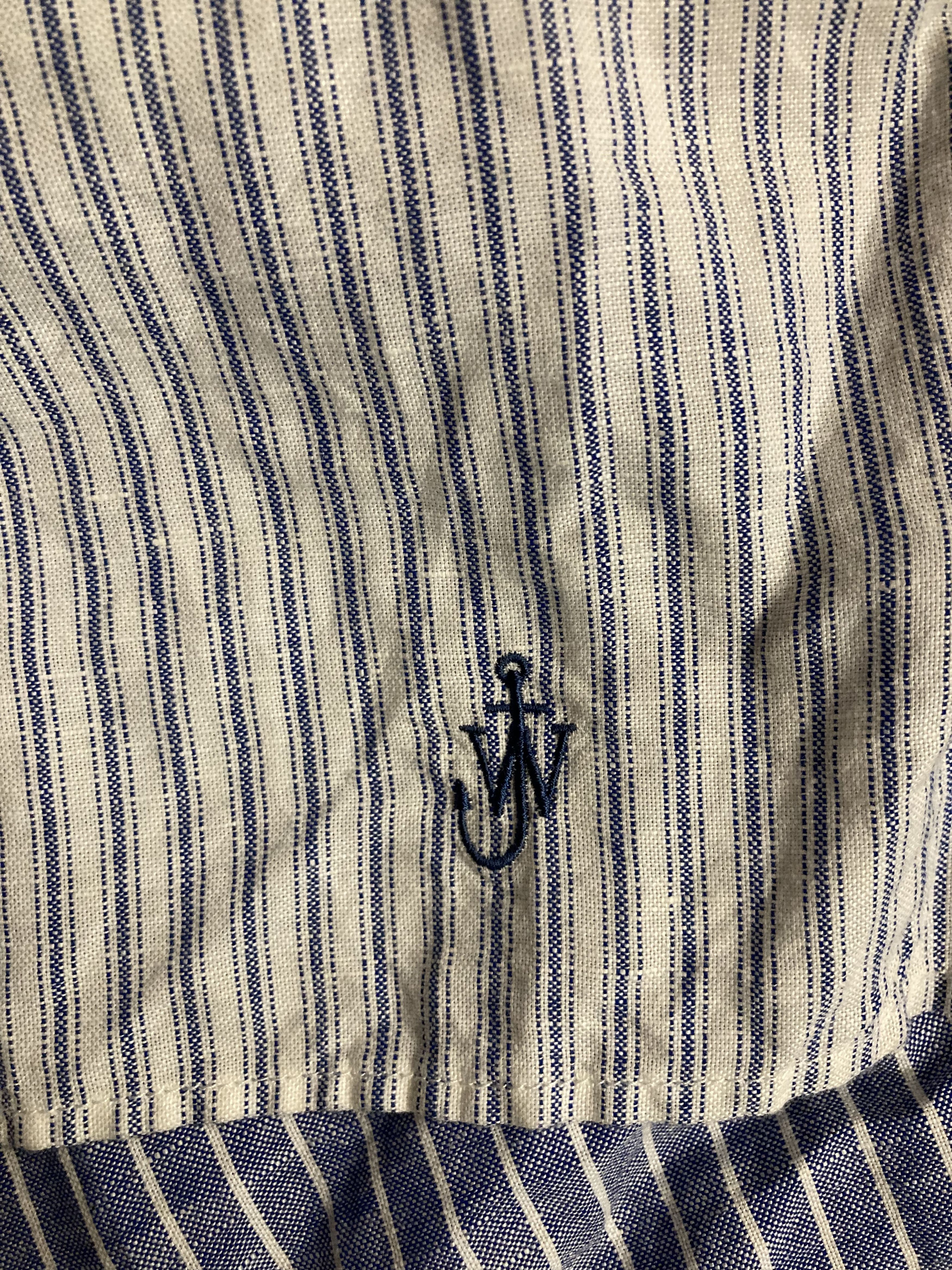 JW Anderson × Uniqlo Uniqlo x JW Anderson Striped Linen/Cotton Shirt Size US XL / EU 56 / 4 - 5 Thumbnail