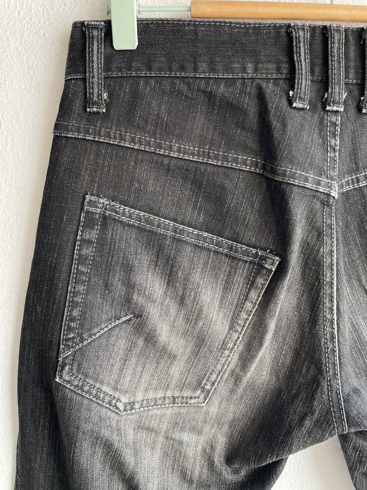 Japanese Brand × Le Grande Bleu (L.G.B.) × Morgan Homme 90s Flare Morgan De Toi Homme Spiral Cut Denim Jeans Size US 32 / EU 48 - 19 Thumbnail