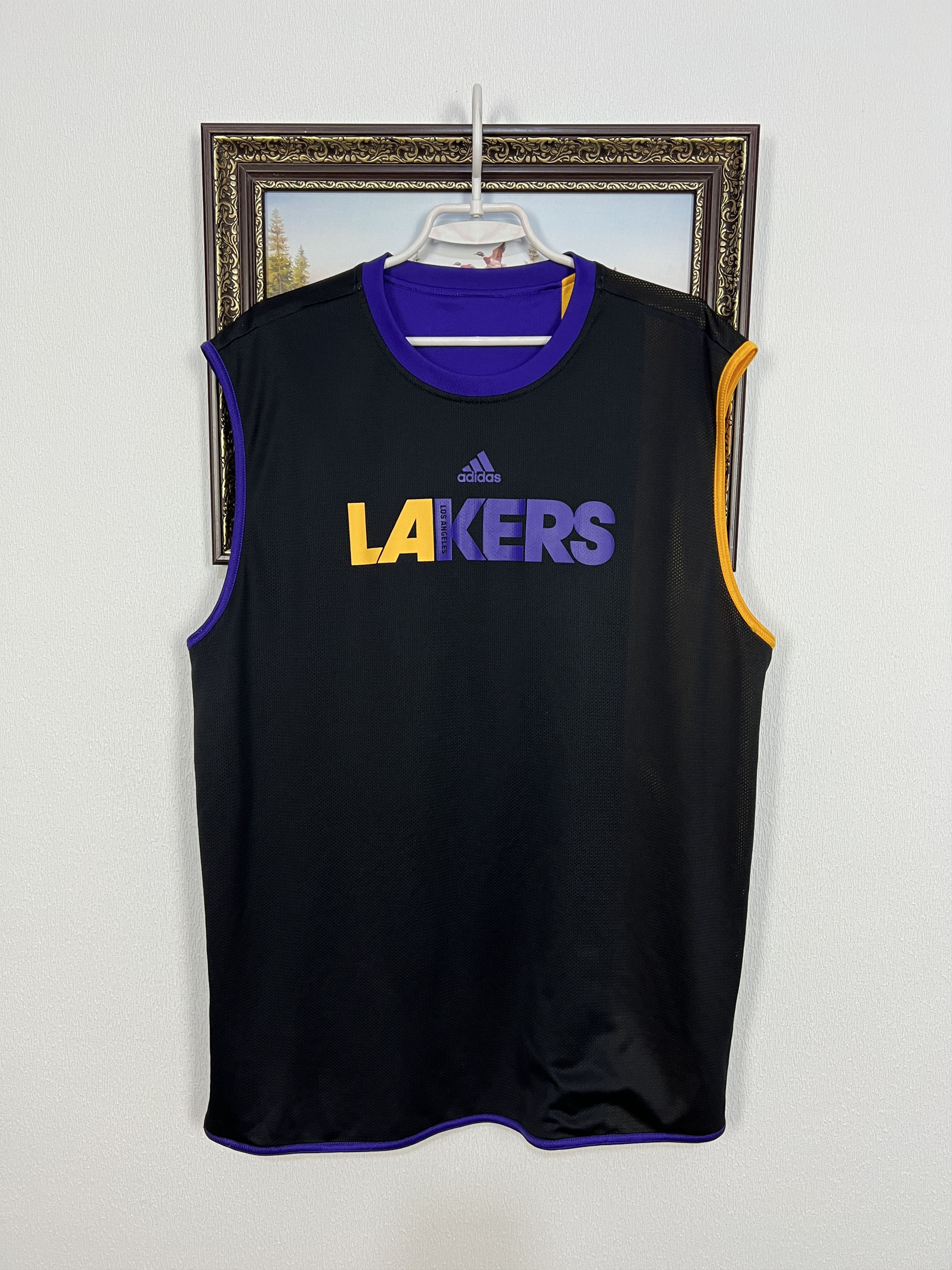 Adidas Vintage Adidas Warm Up Los Angeles Lakers Bryant Jersey Size US XXL / EU 58 / 5 - 16 Thumbnail