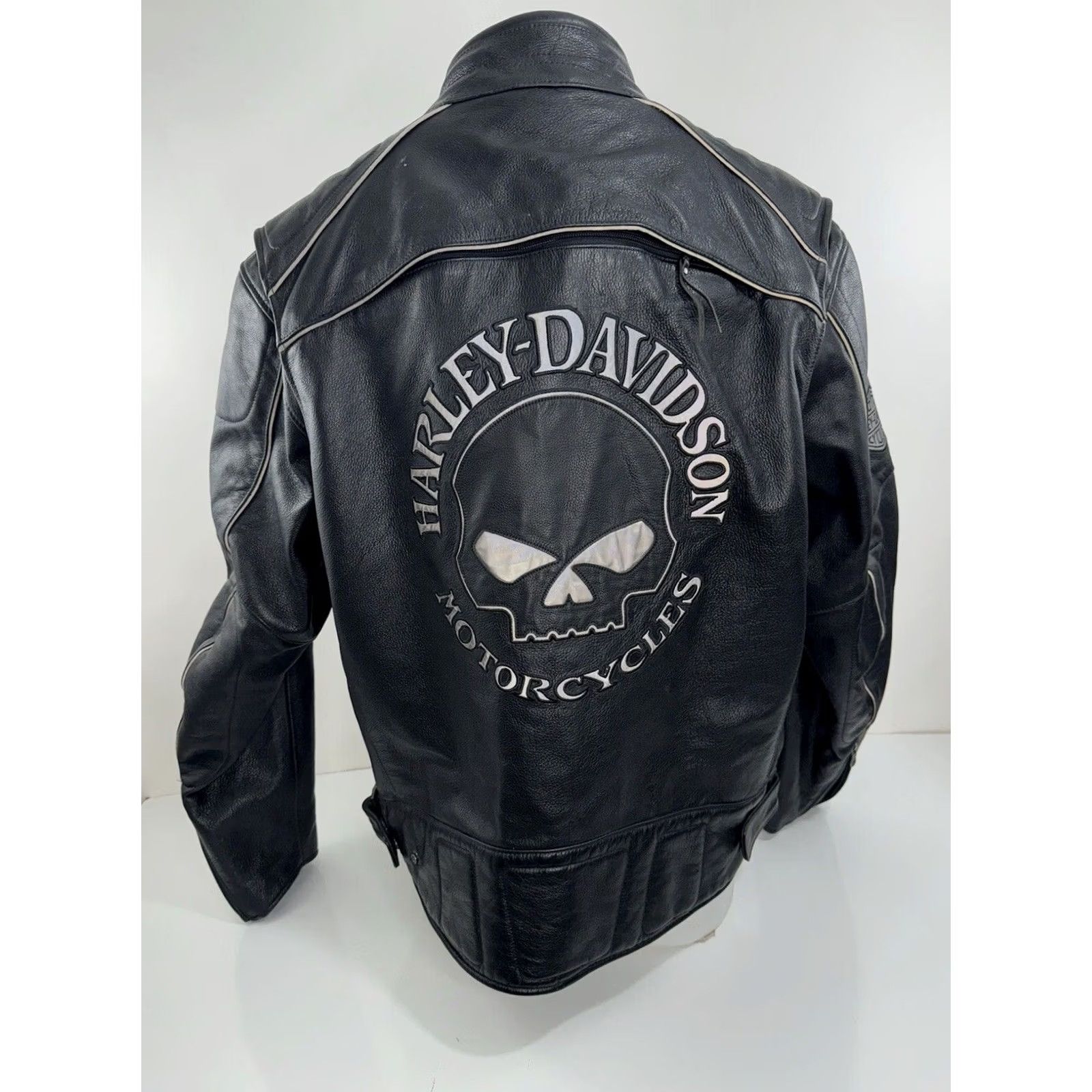 Harley Davidson Harley-Davidson Heavy Leather - Willie G Skull Mens 2XL Jacket_Biker_Motorcycle Black Leather Jacket Mens 2XL Harley-Davidson Willie G. Size US XXL / EU 58 / 5 - 2 Thumbnail