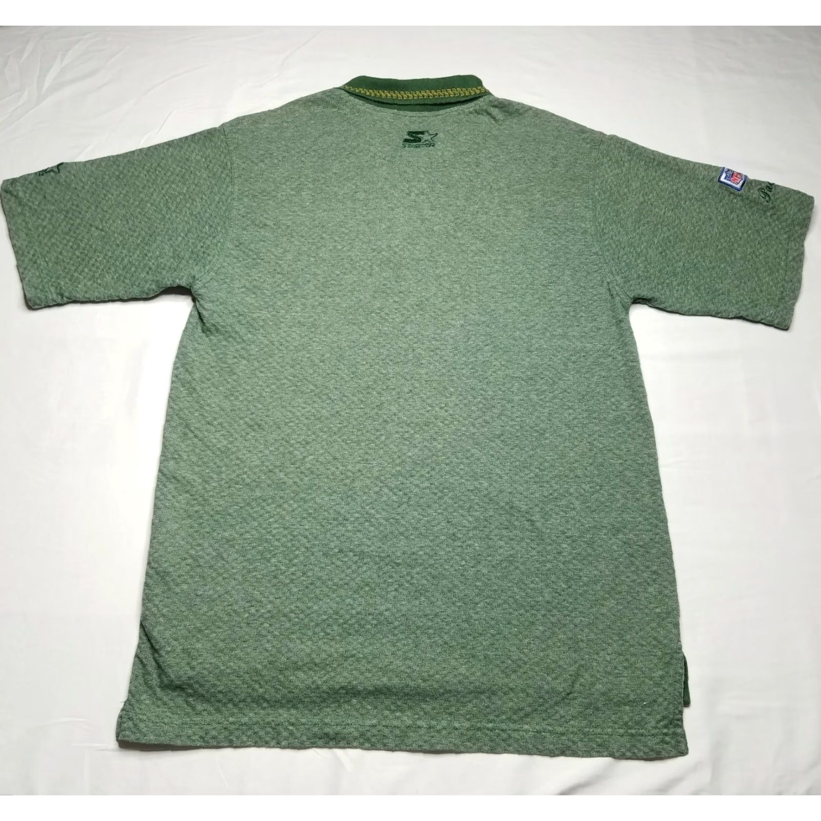 Starter VINTAGE Green Bay Packers Starter Polo Shirt Adult Medium Green 100% Cotton NFL Pro Line Mens Size US M / EU 48-50 / 2 - 5 Thumbnail