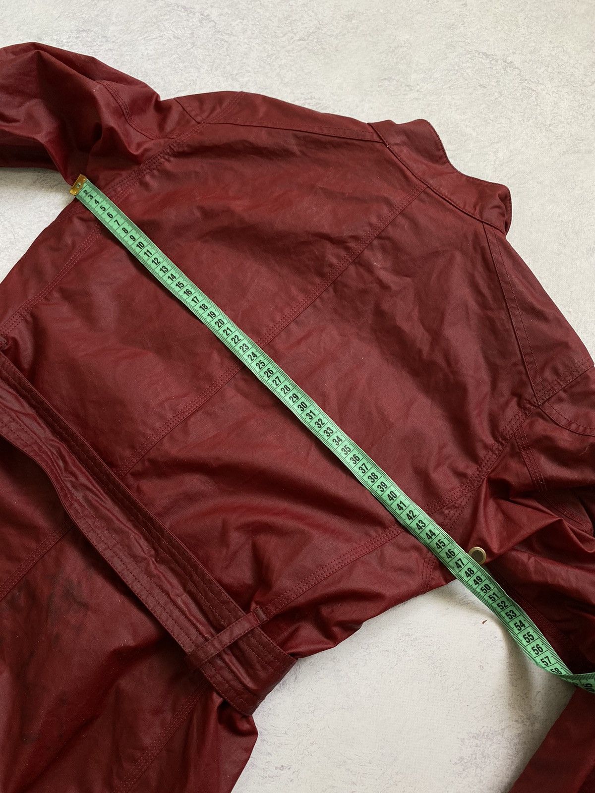 Belstaff Belstaff Womens Red Waxed Roadmaster Belted Jacket Size 40 Size S / US 4 / IT 40 - 22 Thumbnail