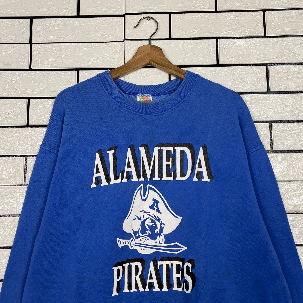 Vintage 📌Vintage Sweatshirt Crewneck Usa Alameda Pirates Big Logo Size US XL / EU 56 / 4 - 4 Thumbnail