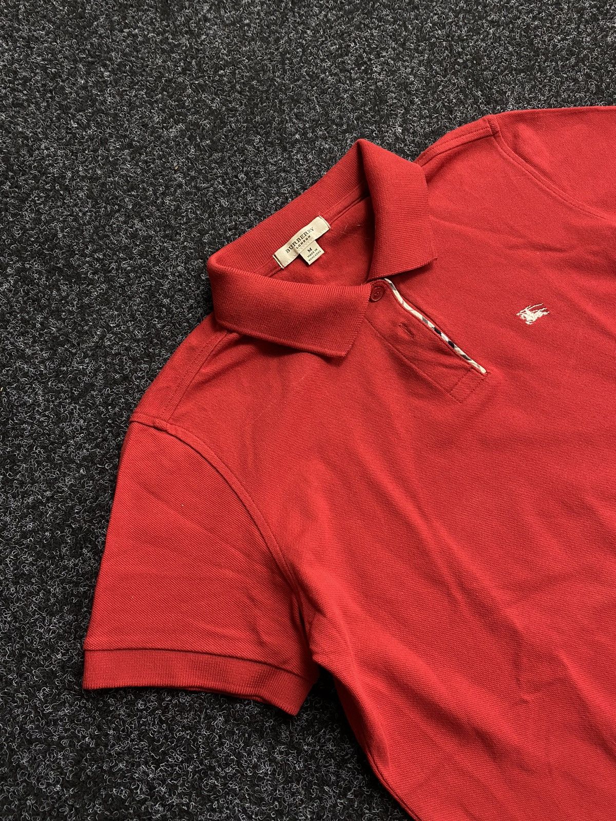 Burberry × Designer 🚨Burberry Polos Tee Embroidery Logo Nova Check Inner Size M / US 6-8 / IT 42-44 - 2 Thumbnail