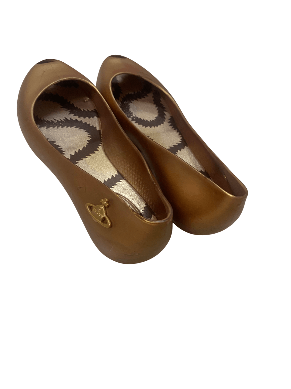 Vivienne Westwood 2 pair Vivienne Westwood Melissa Gold Rubber Shoe Sandal Size US 8 / IT 38 - 9 Thumbnail