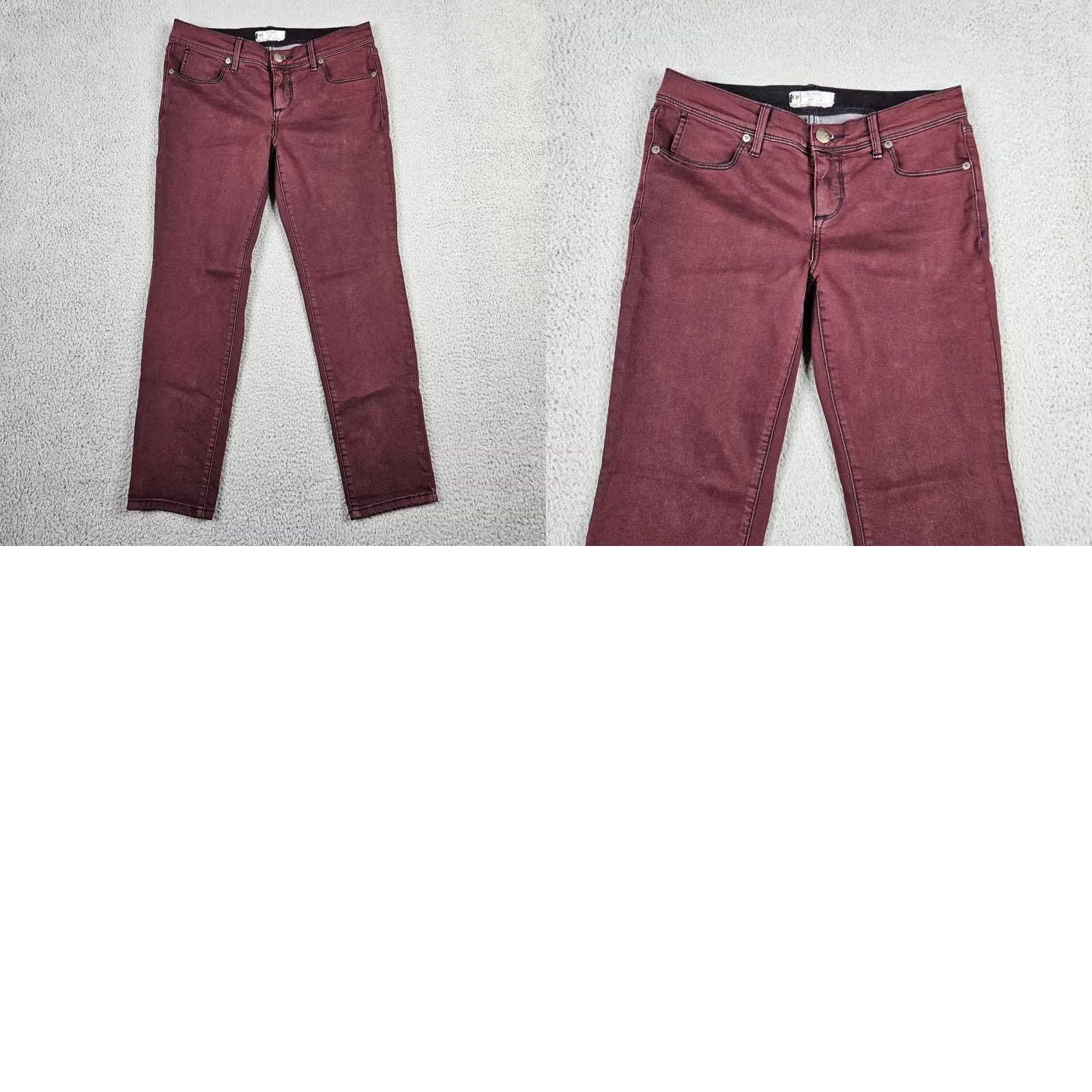 Free People Free People Jeans Women’s Purple Mid-rise Five pockets Size W29 Regular Fit Belted Denim Style Casual Mens Womens Size 29" - 9 Thumbnail