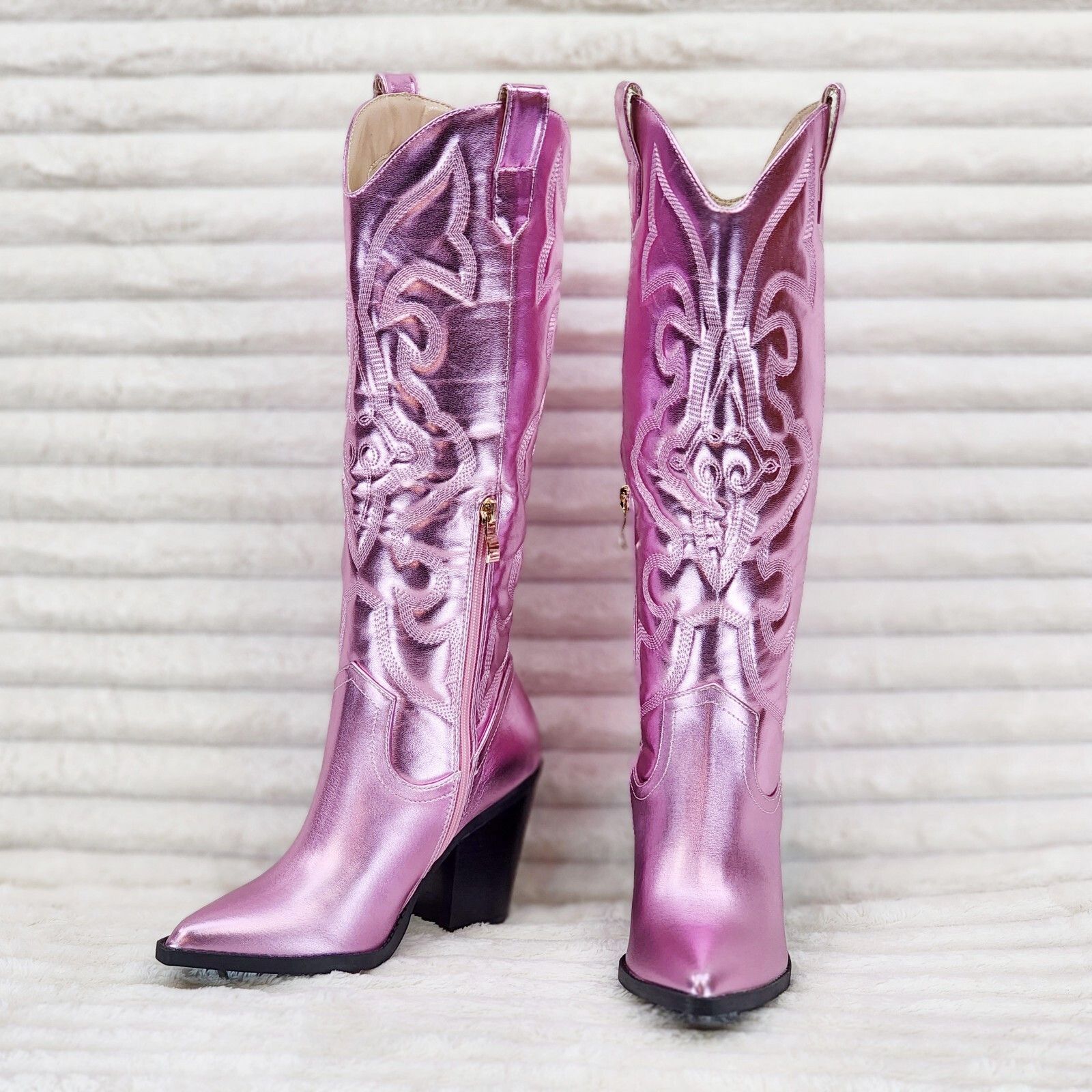 Other Electric Cowboy Brush Metallic Matte Western Knee High Cowgi Size US 8 / IT 38 - 6 Thumbnail