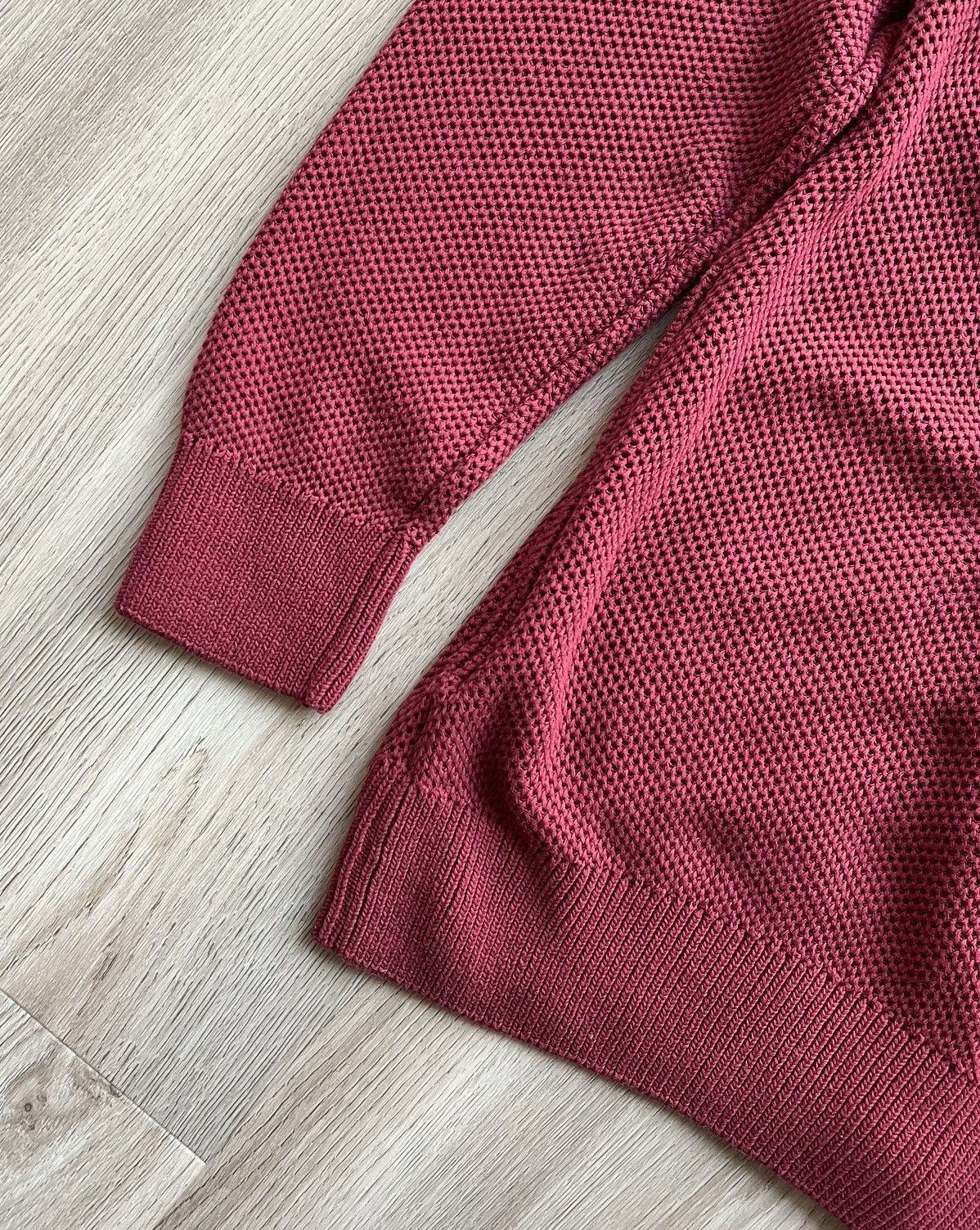 Lacoste × Vintage Vintage Lacoste Zip Up Knit Cherry Sweater Size US XL / EU 56 / 4 - 12 Thumbnail