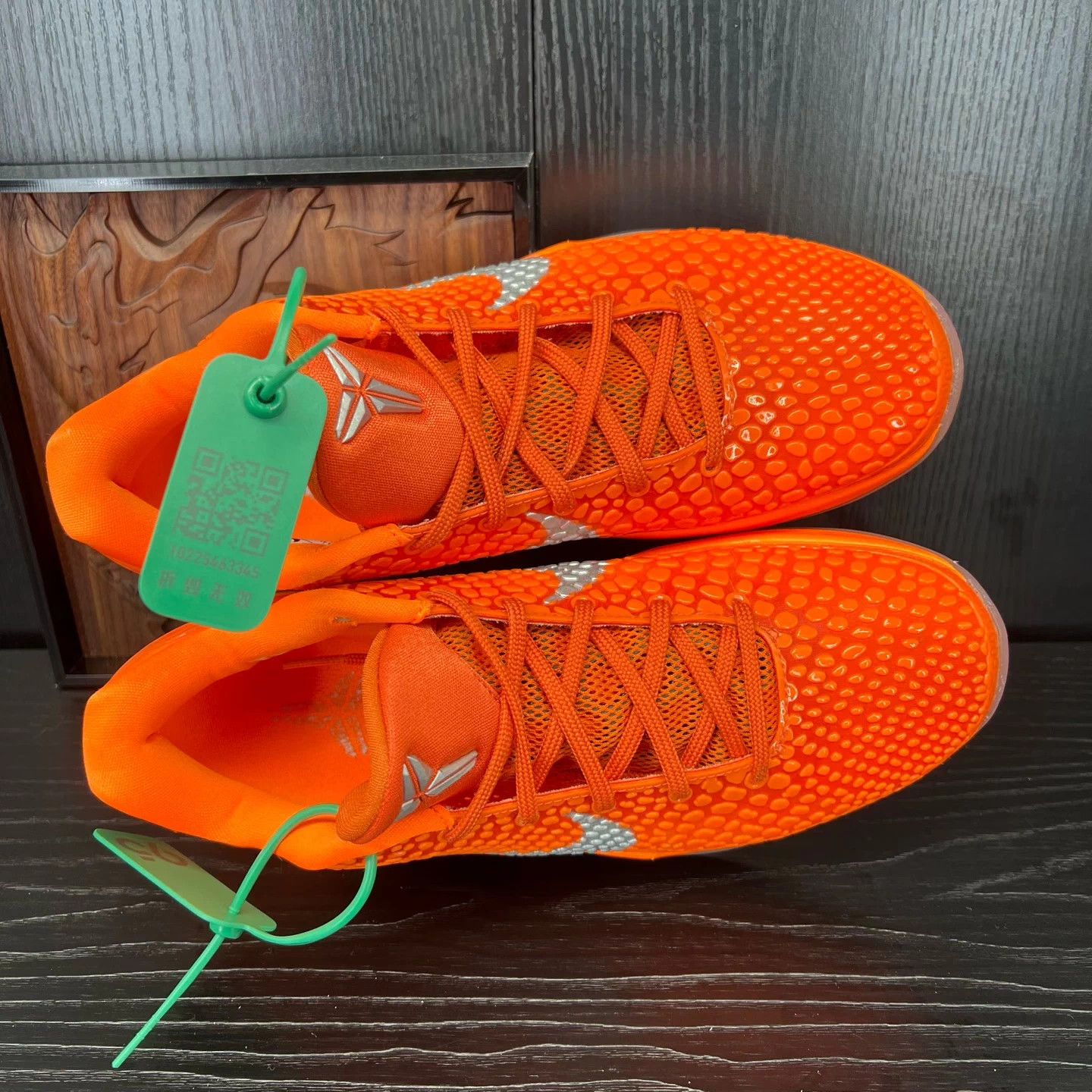 Nike ZK6 Orange Silver 41 Indoor Worn Size US 8 / EU 41 - 3 Thumbnail